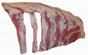 Organic Lamb Rib Bones (Previously Frozen)- 1Kg