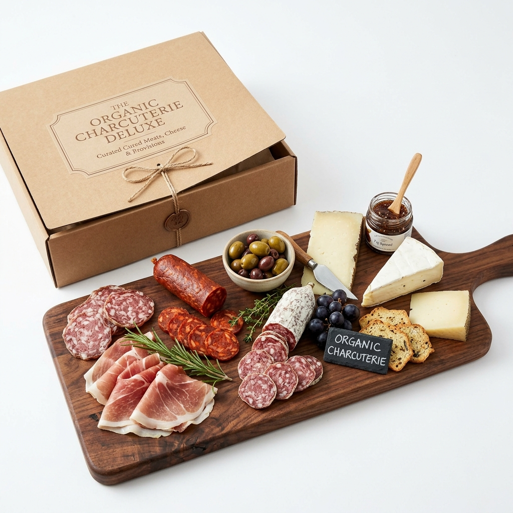 Organic charcuterie deluxe gift box - buy online