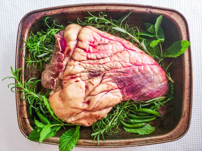Organic Beef Heart fresh grass-fed meat