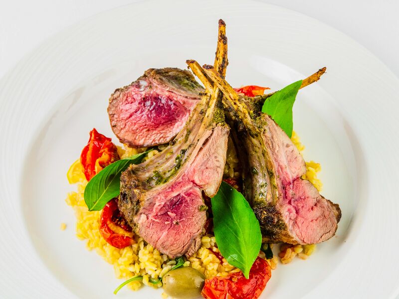 Organic Lamb Rib Chops fresh grass-fed meat