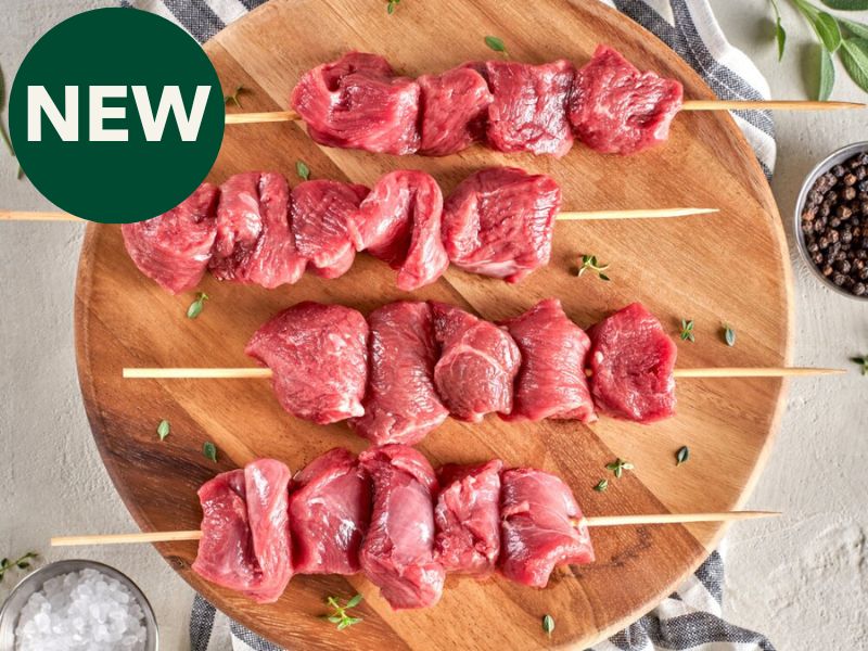 Organic Lamb Kabobs fresh grass-fed meat