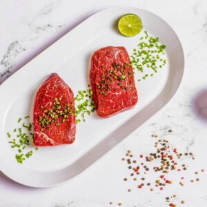 Organic Top Sirloin Steak fresh grass-fed meat