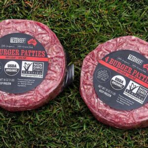 Organic Beef Burger Patties fresh grass-fed meat
