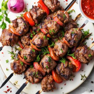Organic Lamb Kabobs fresh grass-fed meat