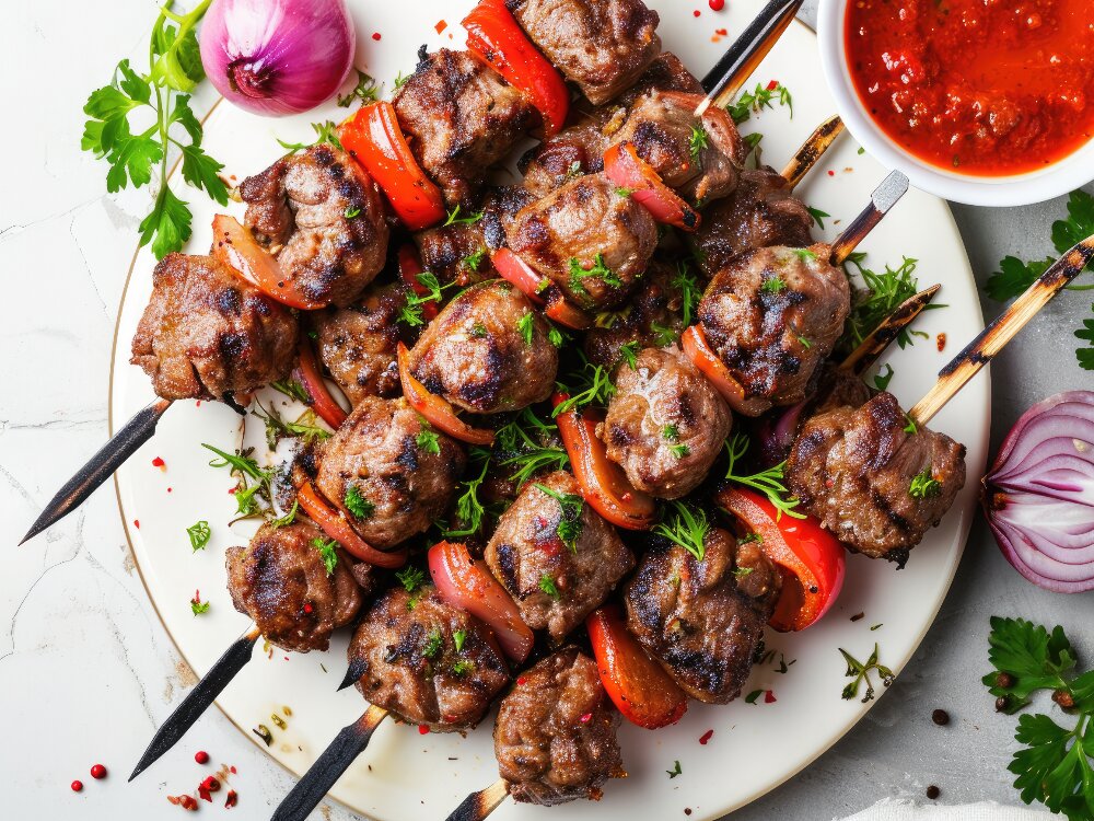 Organic Lamb Kabobs fresh grass-fed meat