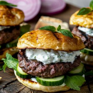 Organic Lamb Burger Patties fresh grass-fed meat