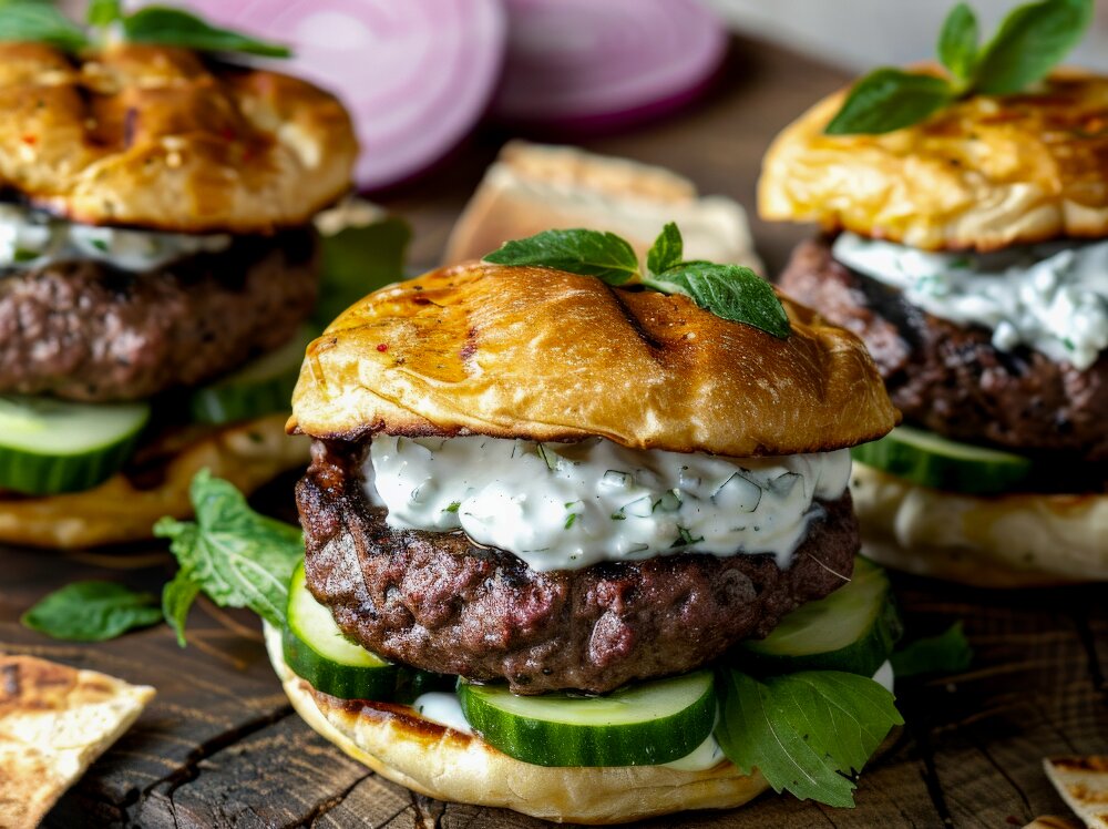 Organic Lamb Burger Patties fresh grass-fed meat
