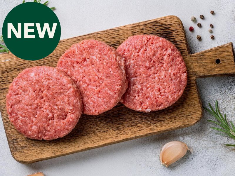 Organic Lamb Burger Patties fresh grass-fed meat