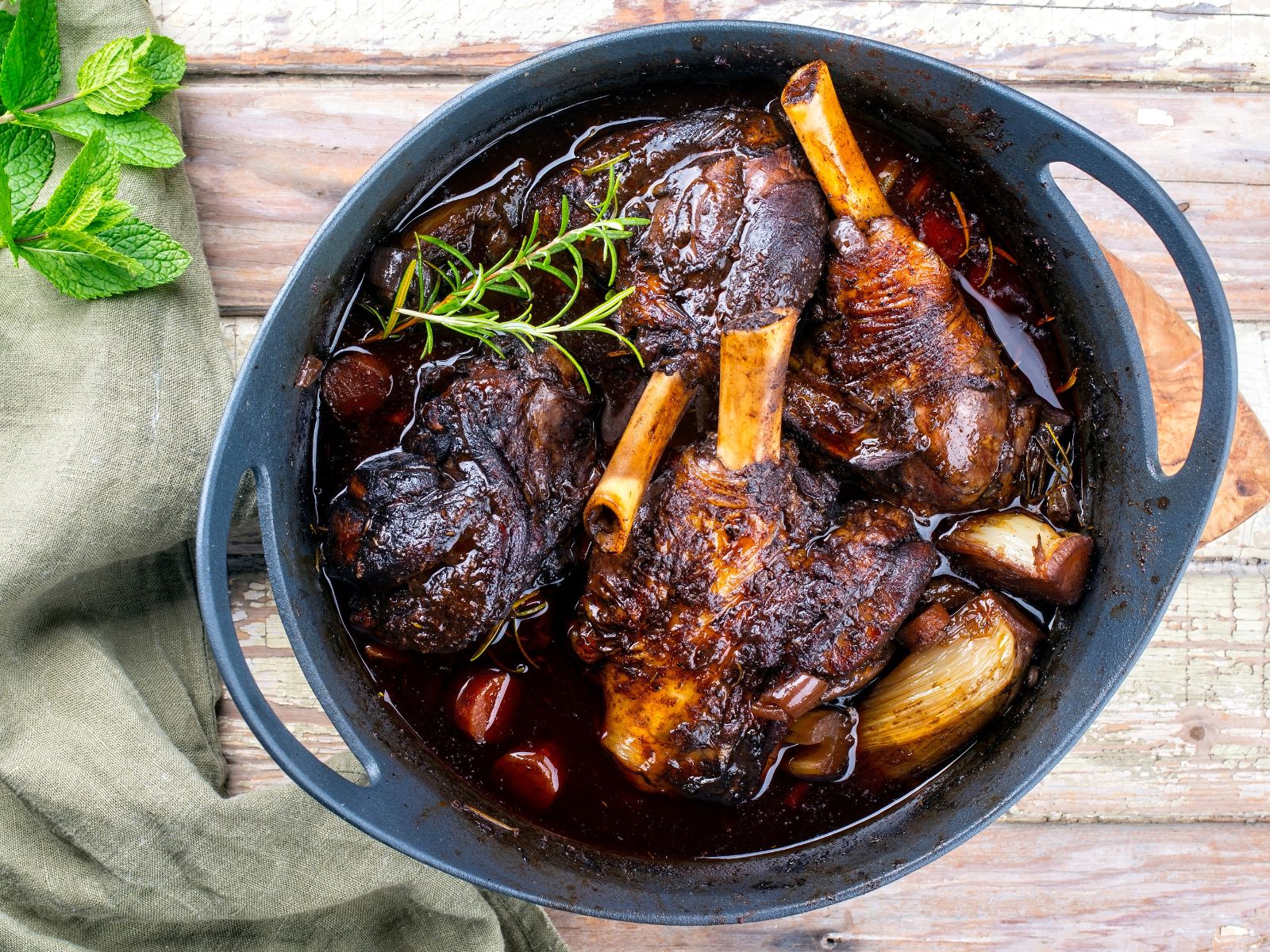 Organic Lamb Shank fresh grass-fed meat