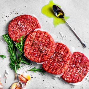 Organic Beef Burger Patties fresh grass-fed meat