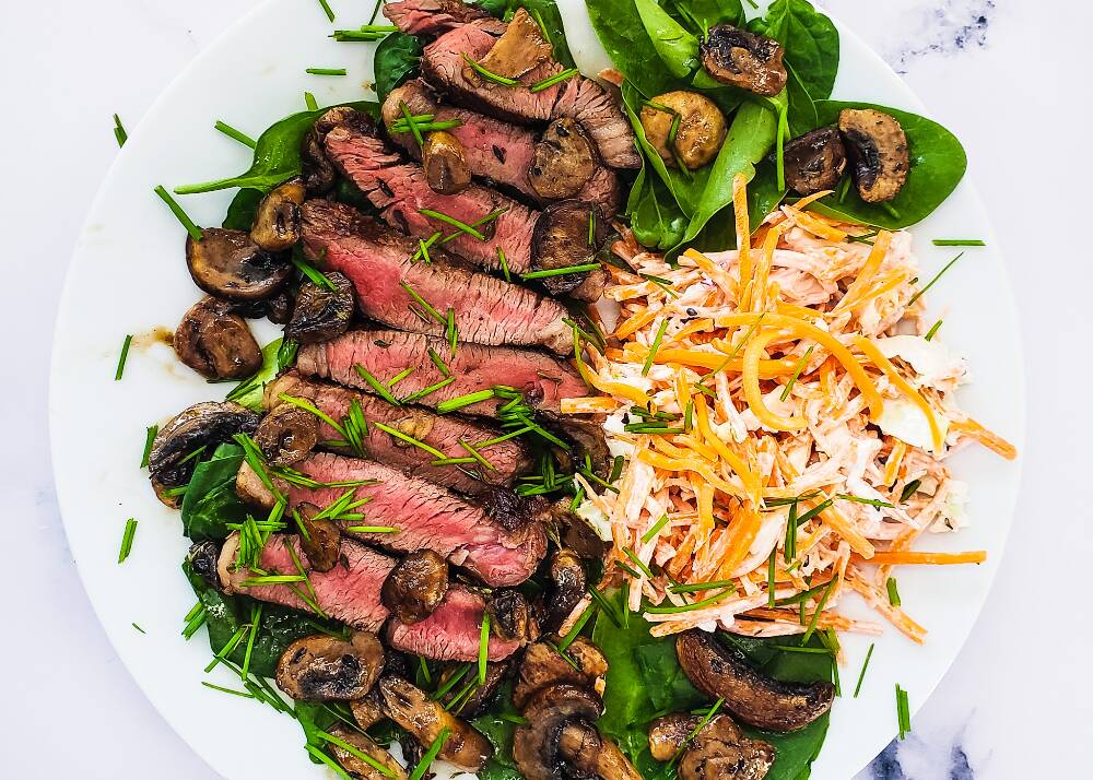 Organic Ribeye Steak fresh grass-fed meat