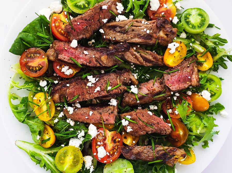 Organic Ribeye Steak fresh grass-fed meat
