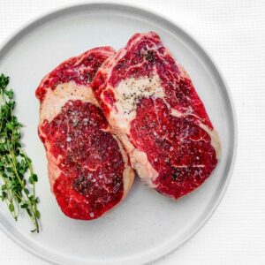 Organic Ribeye Steak fresh grass-fed meat